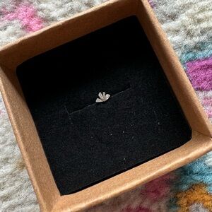 Pupil Hall Flicker Threadless End in 14k White Gold with Diamonds (real!)